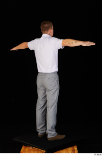  Oris brown shoes business dressed grey trousers standing t-pose white shirt whole body 0006.jpg